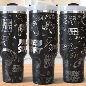 Gamer 40oz Tumbler Laser Engraving Wrap, Gaming Tumbler Laser svg, 40oz Laser Engraved Svg, Laser Engraving Svg, SVG For Laser Rotary