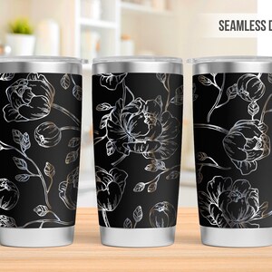 Floral Blooms Peonies 20oz Tumbler Laser Engraving Wrap, Peonies Flowers Tumbler Laser Svg, 20oz Laser Engraved Svg, Laser Engraving Svg