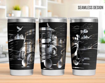 Golf 20oz Tumbler Laser Engraving Wrap, Golfer Tumbler Laser svg, 20oz Laser Engraved Svg, Laser Engraving Svg, SVG For Laser Rotary