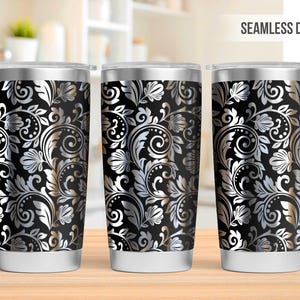 Tooled Leather 20oz Tumbler Laser Engraving Wrap, Western Tooled Leather Tumbler Laser svg, 20oz Laser Engraved Svg, Laser Engraving Svg