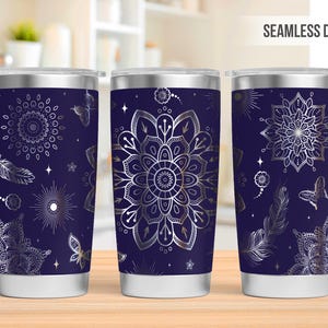 Mandala Flower 20oz Tumbler Laser Engraving Wrap,Floral Mandala Tumbler Laser svg, 20oz Laser Engraved Svg, Laser Engraving Svg,Laser Rotary