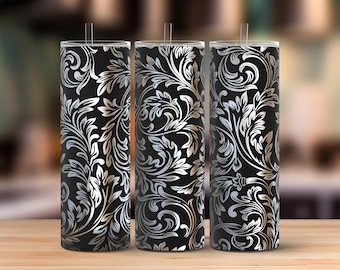 Copo de couro com ferramentas 20oz Laser Svg, Copo de couro com ferramentas ocidentais 20oz Skinny Tumbler Full Wrap Laser Svg, Svg gravado a laser, Arquivo de copo a laser