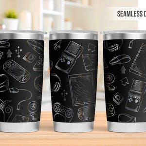 Gamer 20oz Tumbler Laser Engraving Wrap, Gaming Tumbler Laser svg, 20oz Laser Engraved Svg, Laser Engraving Svg, SVG For Laser Rotary