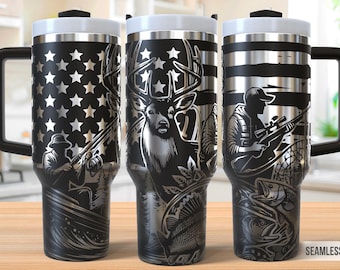 Vissen 40oz beker lasergravure wrap, jacht beker laser svg, 40oz laser gegraveerde Svg, lasergravure Svg, SVG voor roterende laser