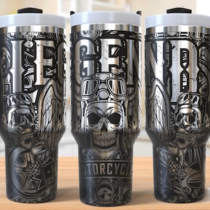 Motorcycle 40oz Tumbler Laser Engraving Wrap, Legend Motorcycle Tumbler Laser svg, 40oz Laser Engraved Svg, Laser Engraving Svg,Laser Rotary