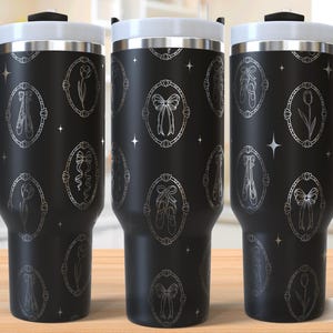 Ballet 40oz Tumbler Laser Engraving Wrap, Ballet Bow Shoes & Flower Tumbler Laser svg, 40oz Laser Engraved Svg, Laser Engraving Svg