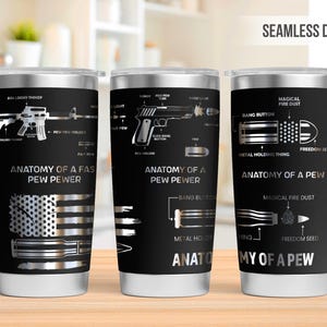 Anatomy Of A Fast Pew Pewer 20oz Tumbler Laser Engraving Wrap, Pewer Bullet Tumbler Laser svg, 20oz Laser Engraved Svg, Laser Engraving Svg