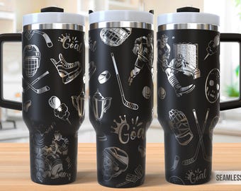 Hockey Doodles 40oz Tumbler Laser Engraving Wrap, Hockey Tumbler Laser svg, 40oz Laser Engraved Svg, Laser Engraving Svg, SVG Laser Rotary