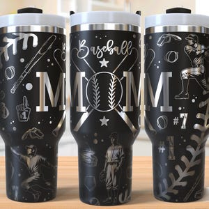 Baseball Mom 40oz Tumbler Laser Engraving Wrap, Baseball Tumbler Laser svg, 40oz Laser Engraved Svg, Laser Engraving Svg, SVG Laser Rotary