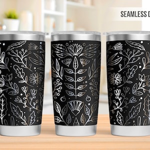 Wildflowers 20oz Tumbler Laser Engraving Wrap, Floral Garden Tumbler Laser svg, 20oz Laser Engraved Svg, Laser Engraving Svg, Laser Rotary