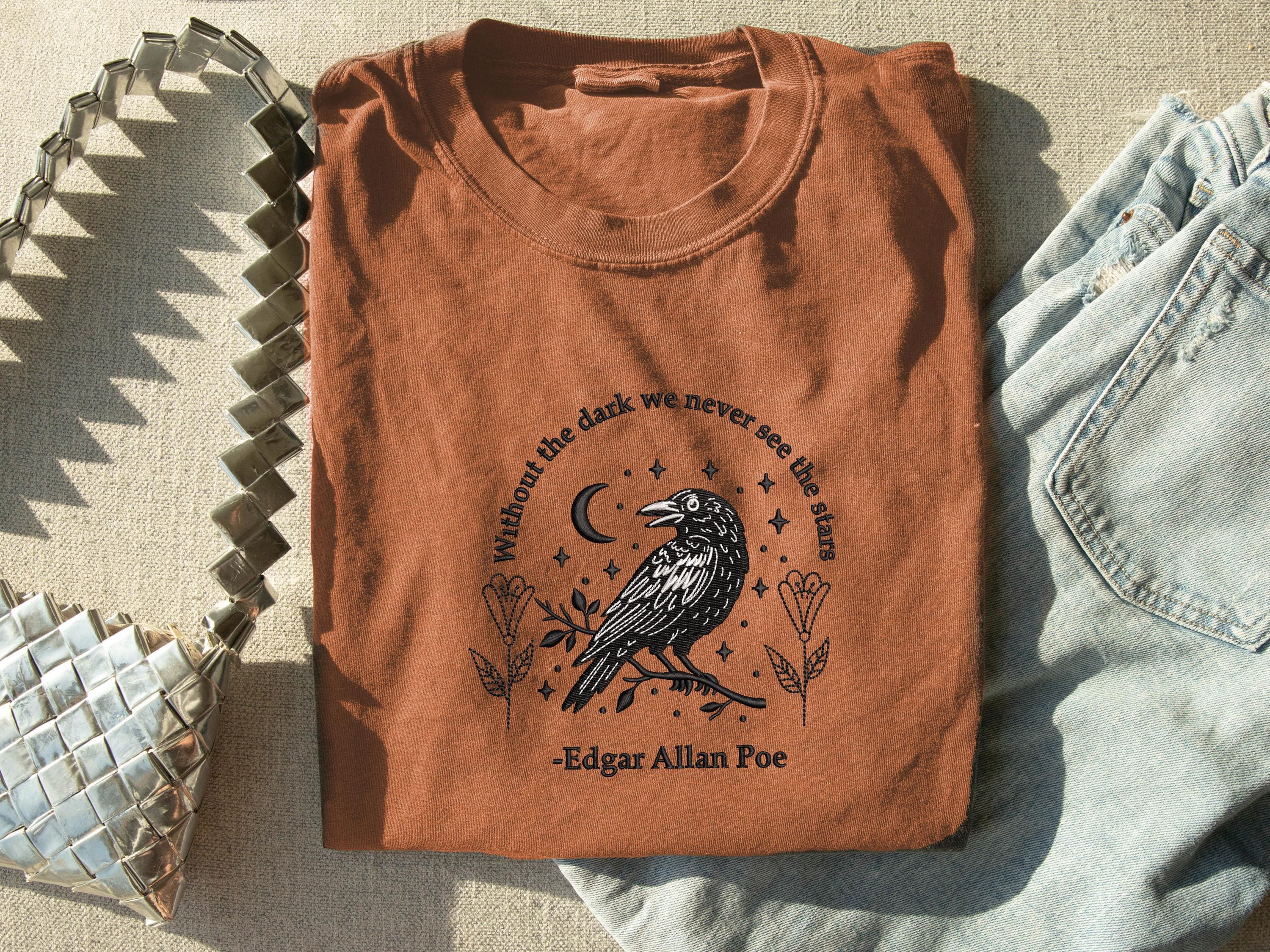 4 Size Without the Dark We Never See the Stars Embroidery Design, Crow ...