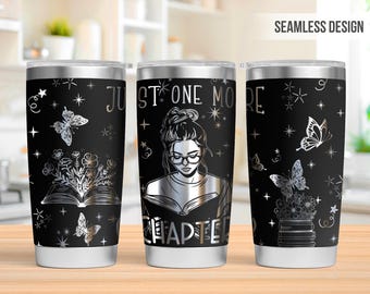 Bool Lover 20oz Tumbler Laser Engraving Wrap, Just One More Chapter Tumbler Laser svg, 20oz Laser Engraved Svg, Laser Engraving Svg