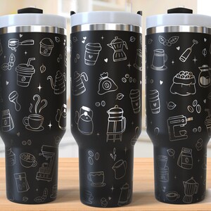 Coffee Lover 40oz Tumbler Laser Engraving Wrap, Coffee Tumbler Laser svg, 40oz Laser Engraved Svg, Laser Engraving Svg, SVG For Laser Rotary
