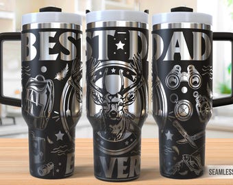 Best Dad Ever 40oz Tumbler Laser Engraving Wrap, Father's Day Tumbler Laser svg, 40oz Laser Engraved Svg, Laser Engraving Svg, Laser Rotary