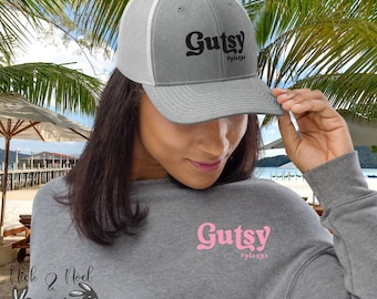 Plexus Trucker Hat, Embroidered Gutsy #plexus, Snapback Trucker Cap, Gift for Brand Ambassador, Plexus Swag, Gut Health, Plexus Jewel Gift