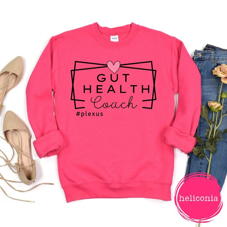 Plexus Gut Health Coach Sweatshirt, Plexus Swag, Plexus Gift Idea, Pink Drink, Plexus Diamond Christmas Gift, Team Incentive, Gut Guru Wear Heliconia