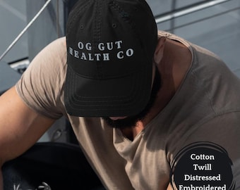 Distressed Dad Hat, Plexus Unisex Cap, OG Gut Health Co. Cap, Plexus Swag, Hat for Dad, Gift for Mom, Team Gifts