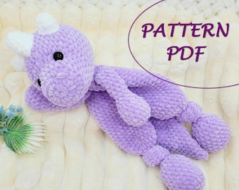Amigurumi Dinosaurier Snuggler Drache Tröster Spielzeug Muster