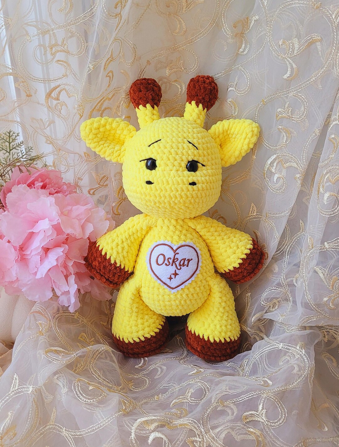Giraffe Plushie for Sale Personalized Stuffed Newborn Gift Toy Etsy