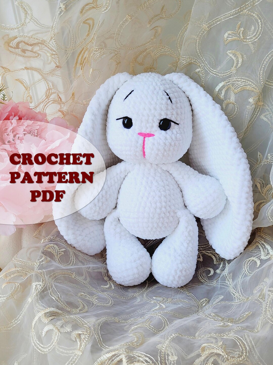 Crochet Bunny Plushie Pattern: Amigurumi Rabbit Tutorial (PDF) - Etsy