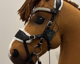 Anatomisch hoofdstel voor stokpaardje (paard niet inbegrepen)