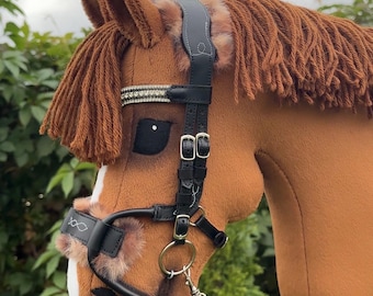 Handmade hobby horse bridle with reins (horse not included)