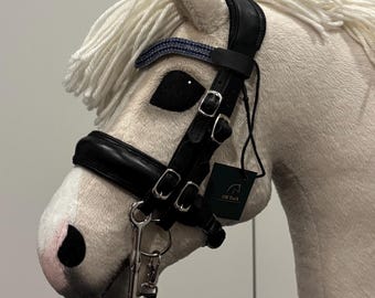 Handmade Dressage Bridle with Reins for hobby horse (horse not included)