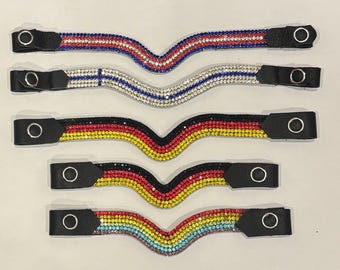 Browband for hobby horse rhinestone