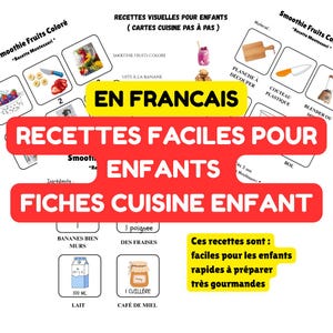 Recettes Faciles pour Enfants en Français | Fiches Cuisine Enfant | PDF Imprimable