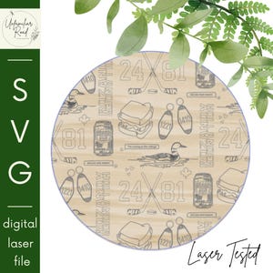 Heated Rivalry Patterned Round SVG File for Laser Cutting