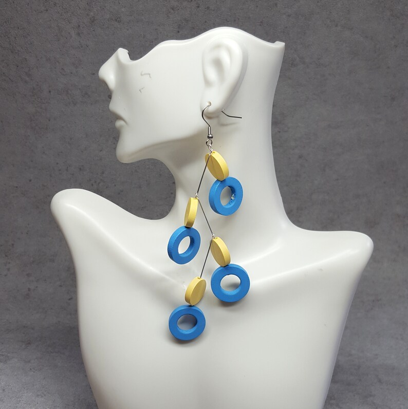 Colorful statement earrings Oversize earrings Etsy