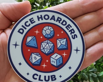 Dice Hoarders Club Sticker