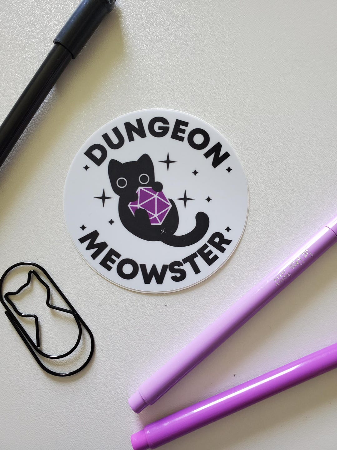 Meowser Sticker Deviantart Dungeon Meowster Sticker - Etsy