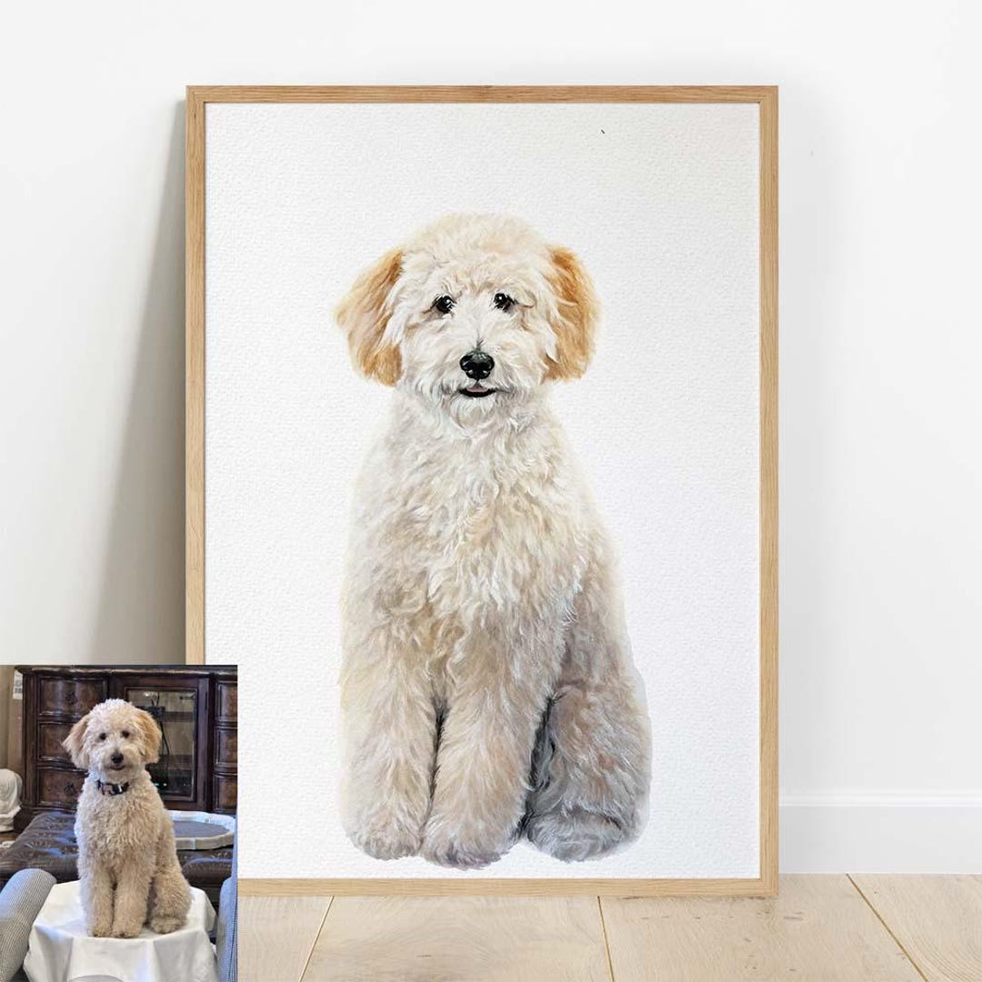 Hand-painted Watercolor Pet Portrait From Photo: Custom Dog or Cat Art ...