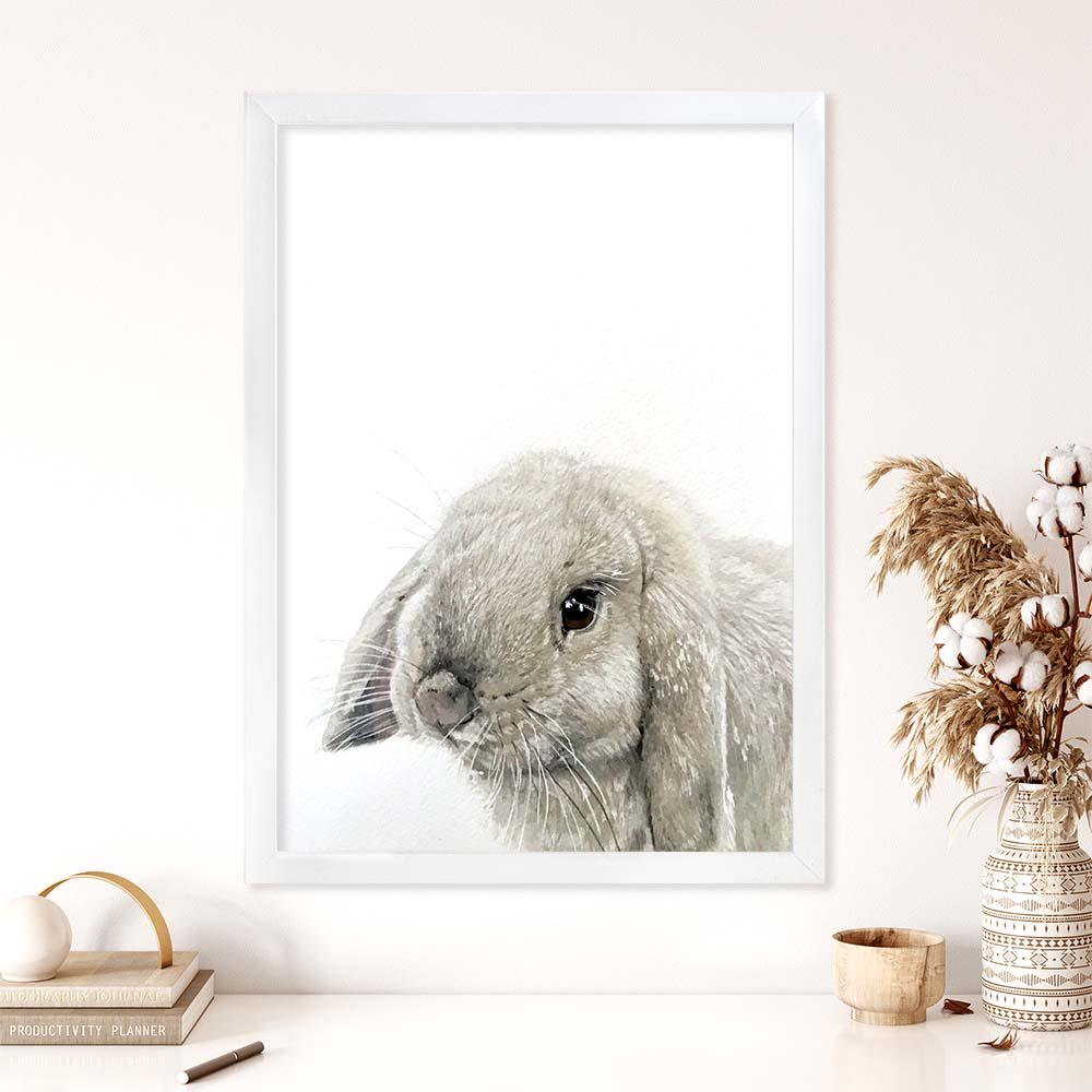 Unique Drawing From Rabbit Photo, Original Hand Painted Watercolor Pet ...
