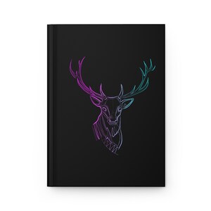 Neon Deer Hardcover Journal