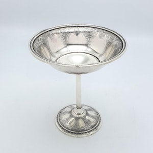 Sterling Silber Persisches Muster Comport, um 1900, antikes Silber Herzstück, Sammlergeschirr
