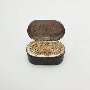 Antique Georgian Pocket Nutmeg Grater – Small Metal Spice Grater circa 1800