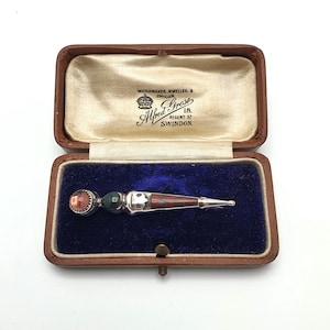 Antique Silver Scottish Style Brooch, Celtic Pin, Hallmarked, c.1920