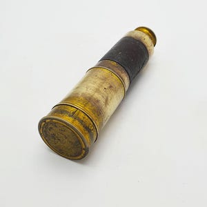 良質なアンティーク真鍮製3段望遠鏡 – 1890年頃 – ビクトリア朝時代の航海計器