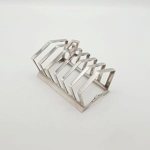 Striking Art Deco Silver-Plated Toast Rack by Mappin & Webb, 1930s Vintage Tableware, English Breakfast Server