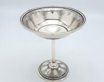 Sterling Silver Persian Pattern Comport, circa 1900, Antique Silver Centrepiece, Collectible Tableware