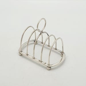 Nice Small Antique Victorian Sterling Silver Toast Rack – London, 1900