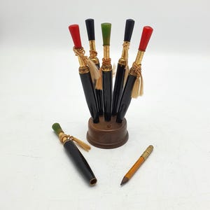 Set van 6 nieuwe brugpotloden, vintage gameaccessoires, circa 1960