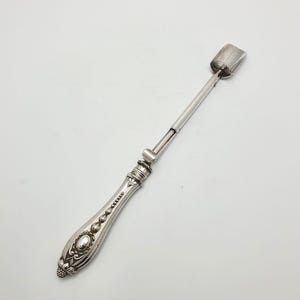 Antique Victorian Elkington Stilton Scoop 1879 | Spring Loaded Cheese Server | Rare Silver Plate Tableware