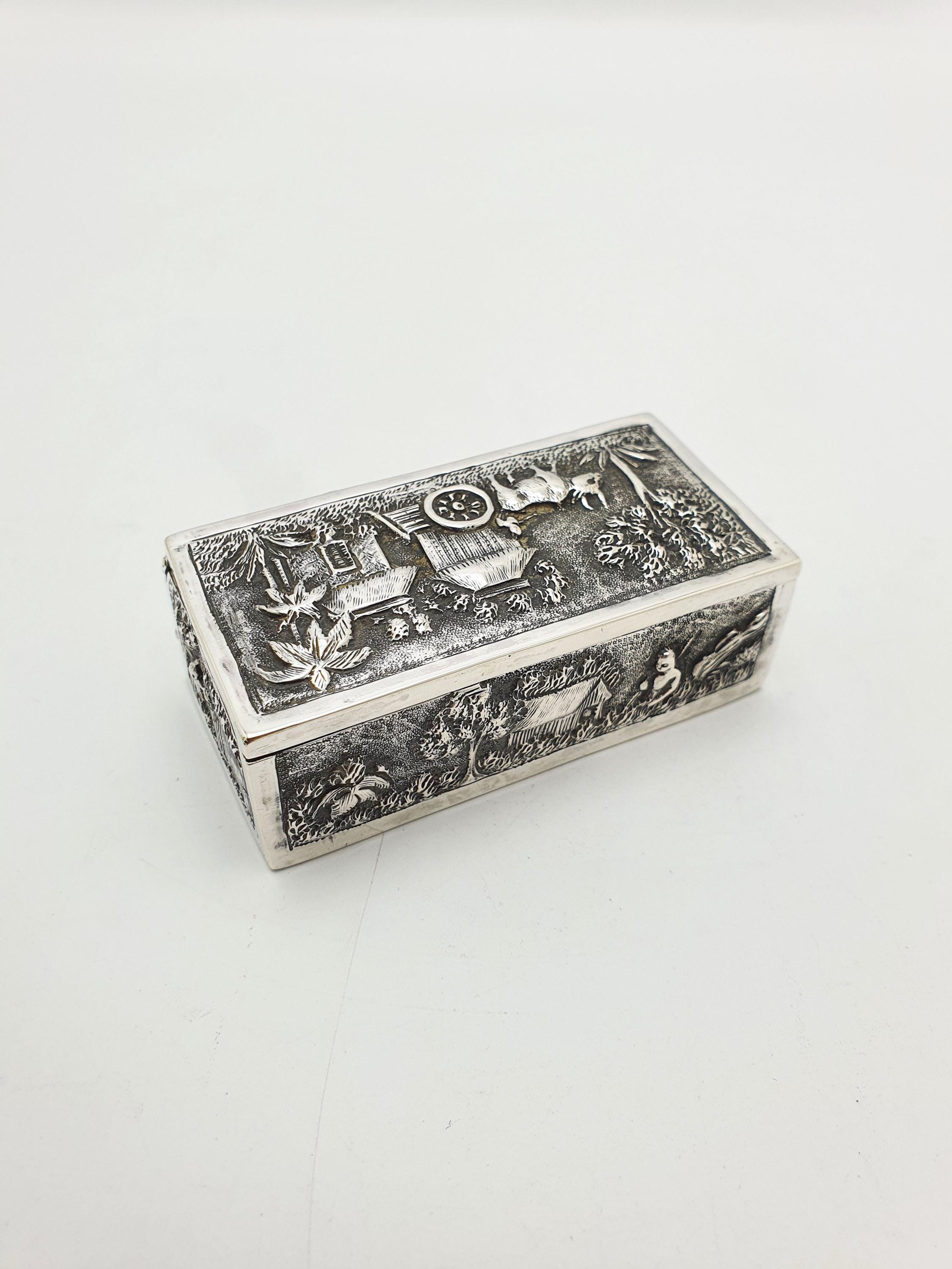 Vintage Silver Scenes Trinket Box - Etsy Canada