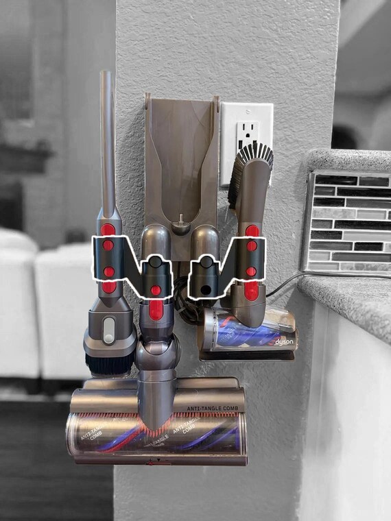 Dyson Wall Mount Accessory Holder for V7, V8, V10, V11, V15 – 6 Tool Organizer for Vacuum Attachments, Space-Saving Storage Solution