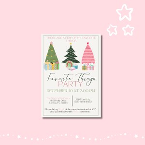 Favorite Things Party Invitation