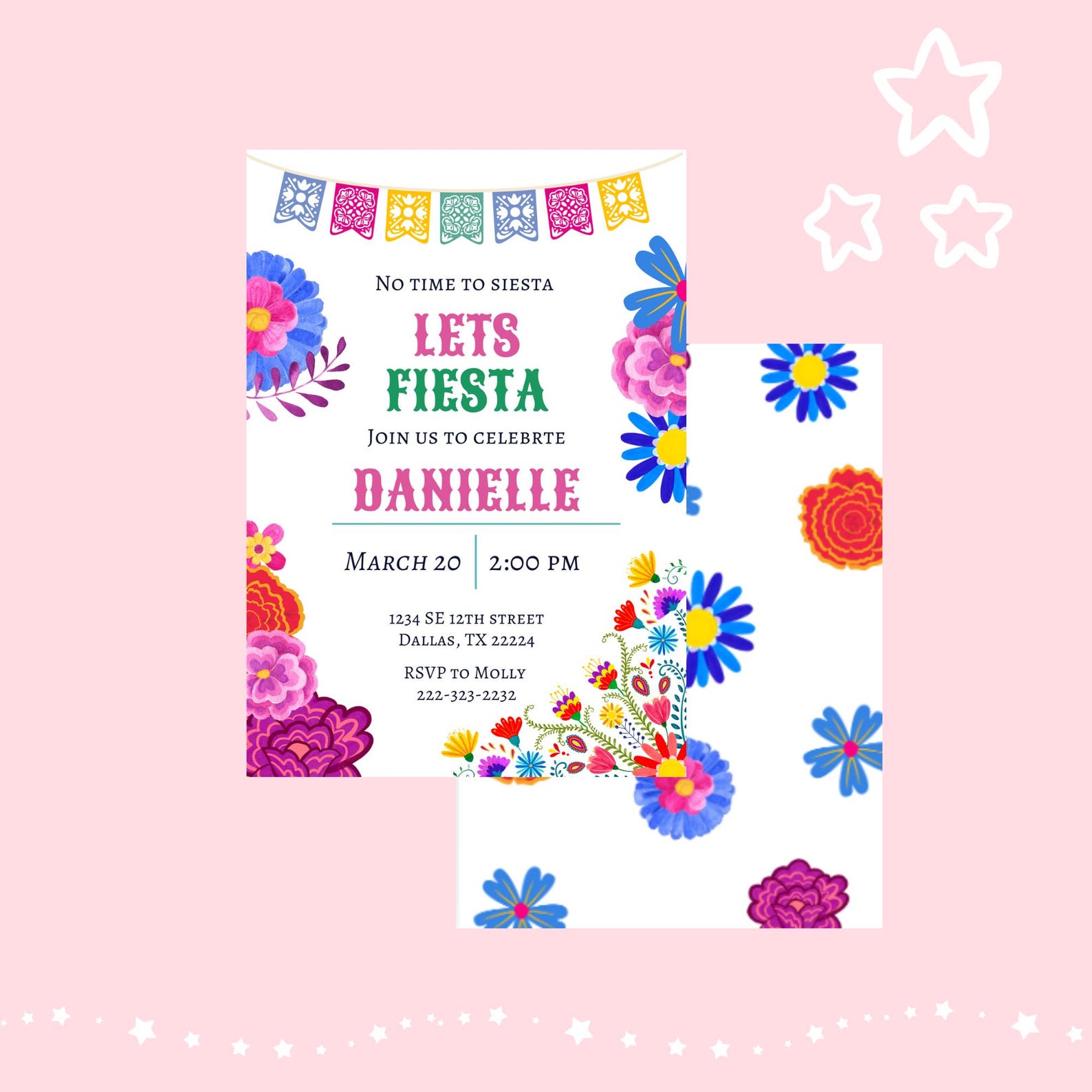 Fiesta Birthday Invitation Etsy