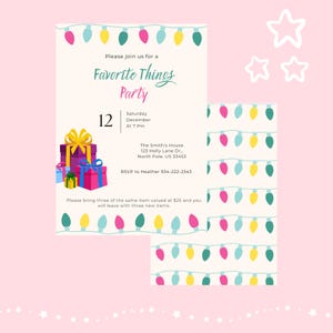 Favorite Things Party Invitation, Holiday Party